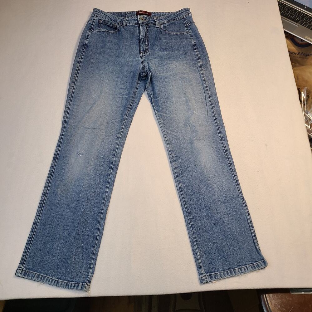 Lee Riveted Ultimate S Women's Size 12M Light Wash Straight Leg Jeans Stretch